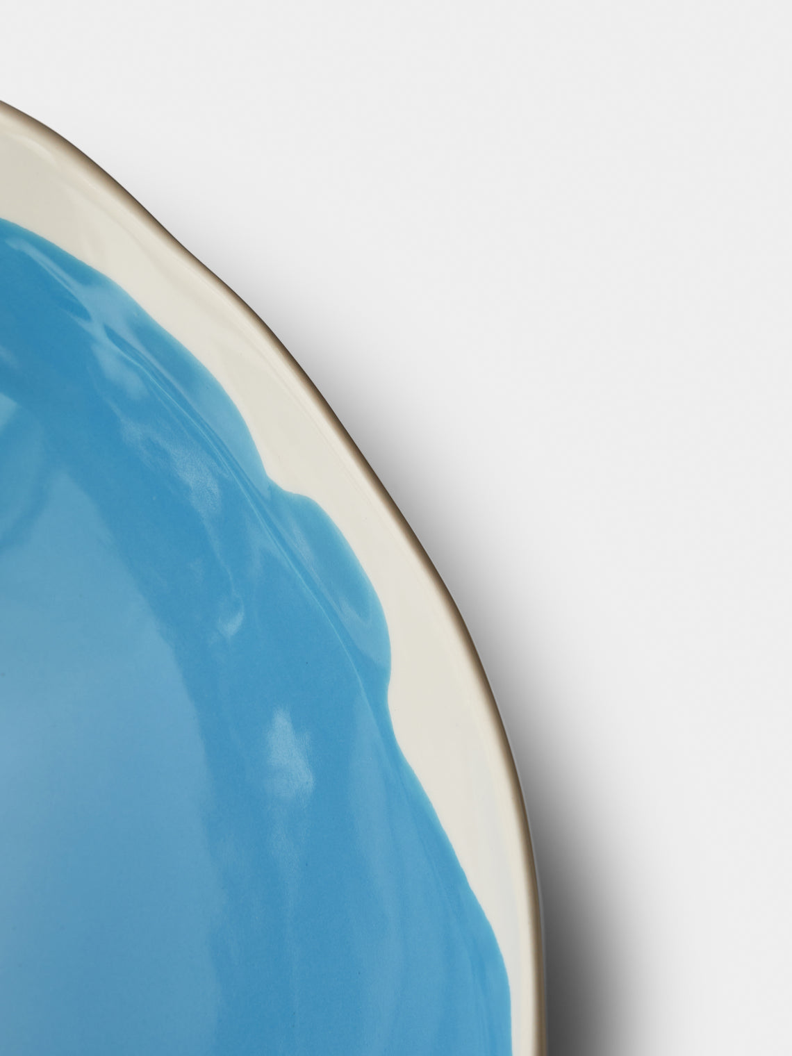 Pottery & Poetry - Hand-Glazed Porcelain Salad Bowl - Light Blue - ABASK