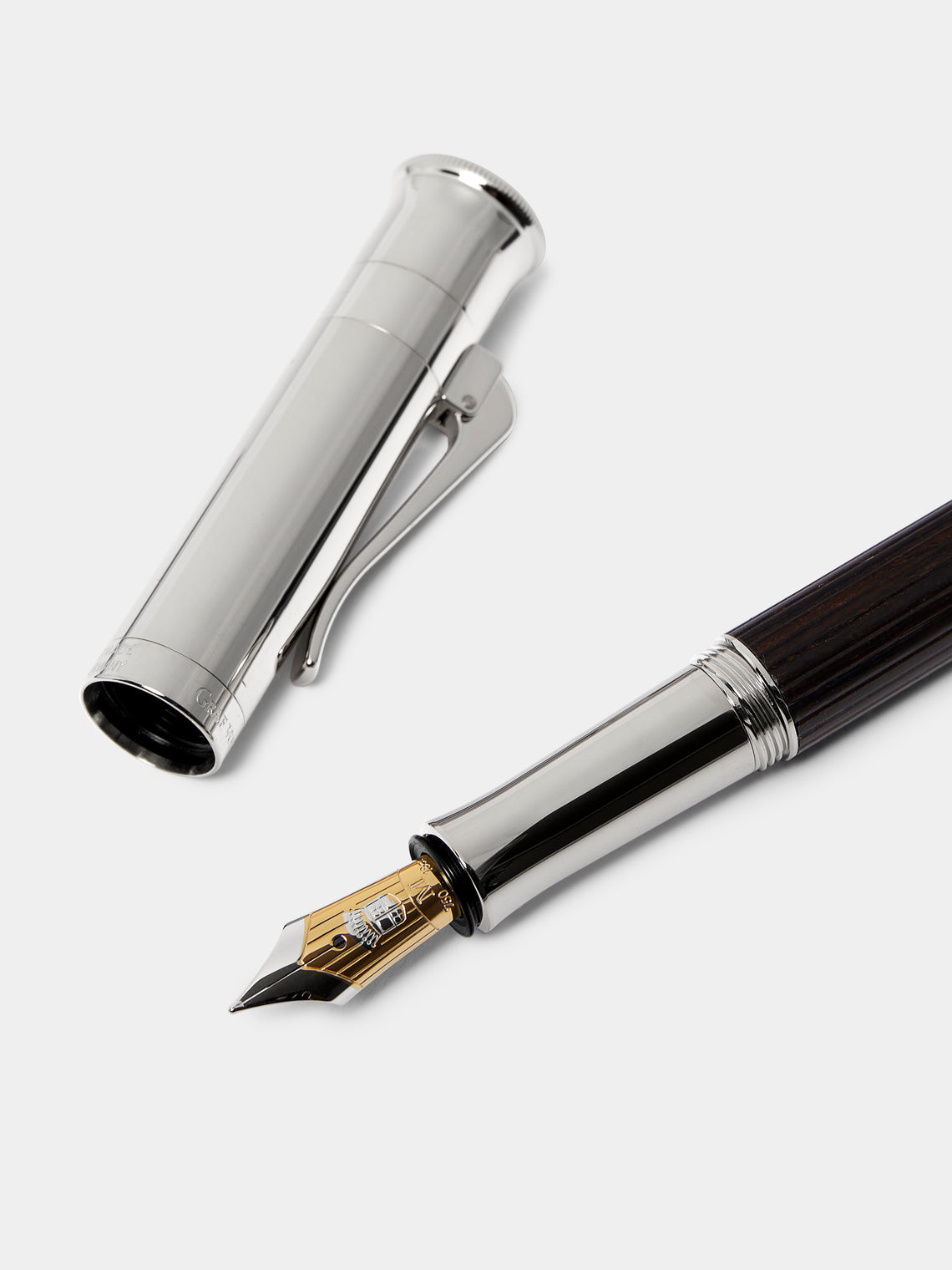 Graf von Faber-Castell - Grenadilla Platinum-Plated Wood Fountain Pen -  - ABASK