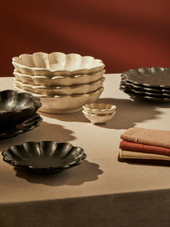Kaneko Kohyo - Rinka Ceramic Medium Bowls (Set of 4) - White - ABASK