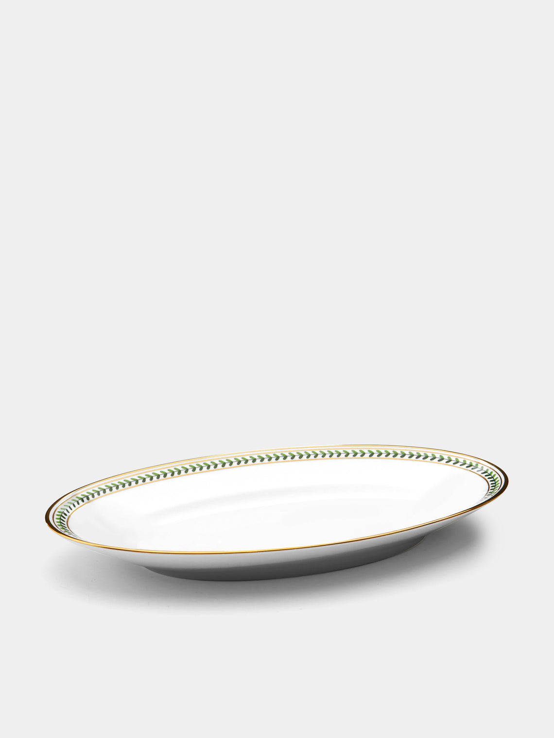 Augarten - Leafed Edge Hand-Painted Porcelain Serving Platter -  - ABASK