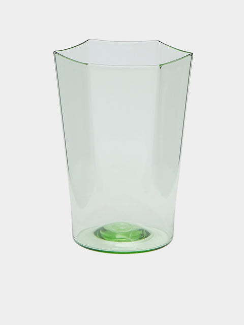 Yali Glass - Venexia Hand-Blown Murano Glass Medium Highball - Green - ABASK - 