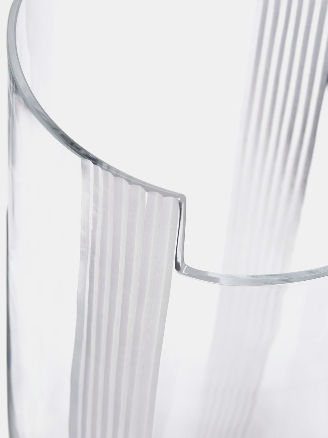 Carlo Moretti - Bande Molate Hand-Blown Murano Glass Vase - Clear - ABASK
