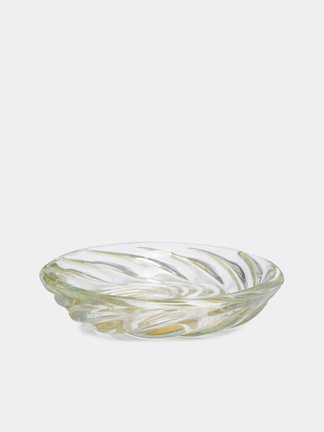 Antique and Vintage - 1950s Venini Murano Glass Dish - Clear - ABASK - 