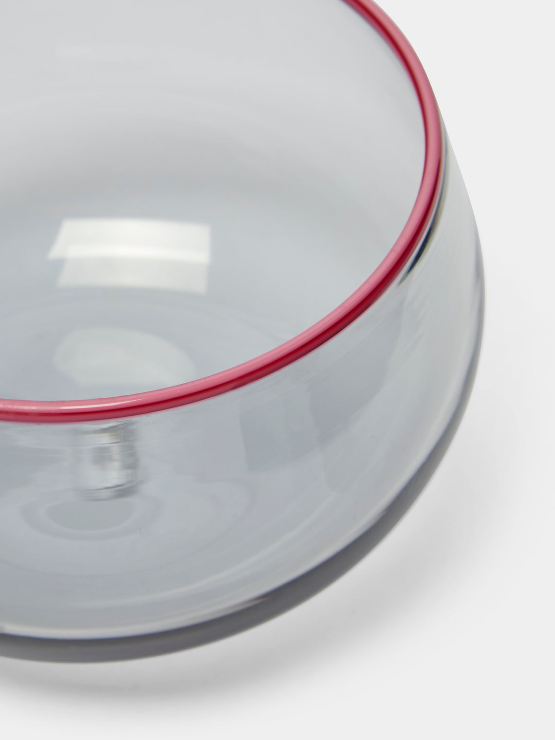 Giberto - Roi Hand-Blown Murano Glass Bowl - Grey - ABASK