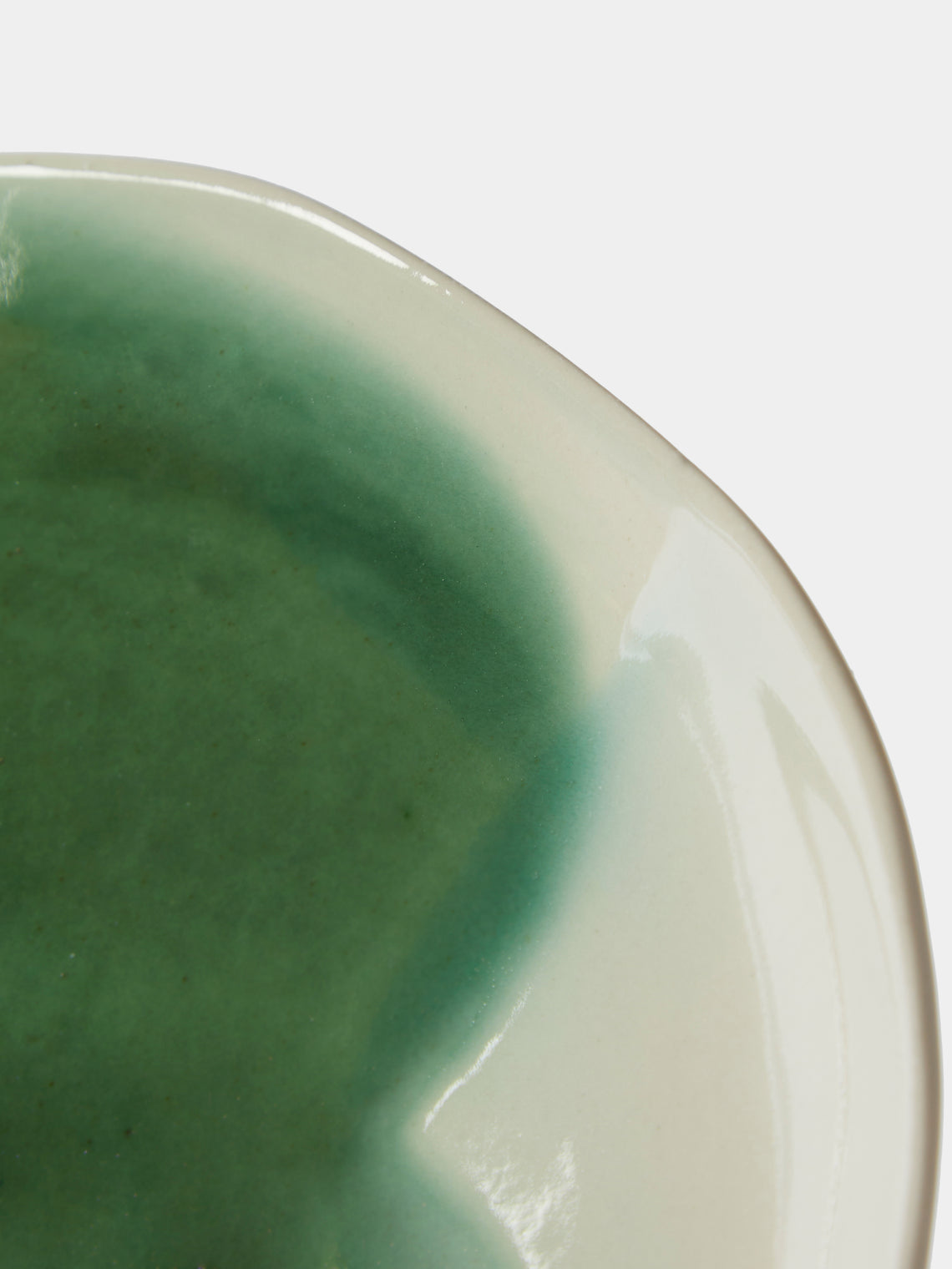 Pottery & Poetry - Hand-Glazed Porcelain Side Plates (Set of 4) - Green - ABASK