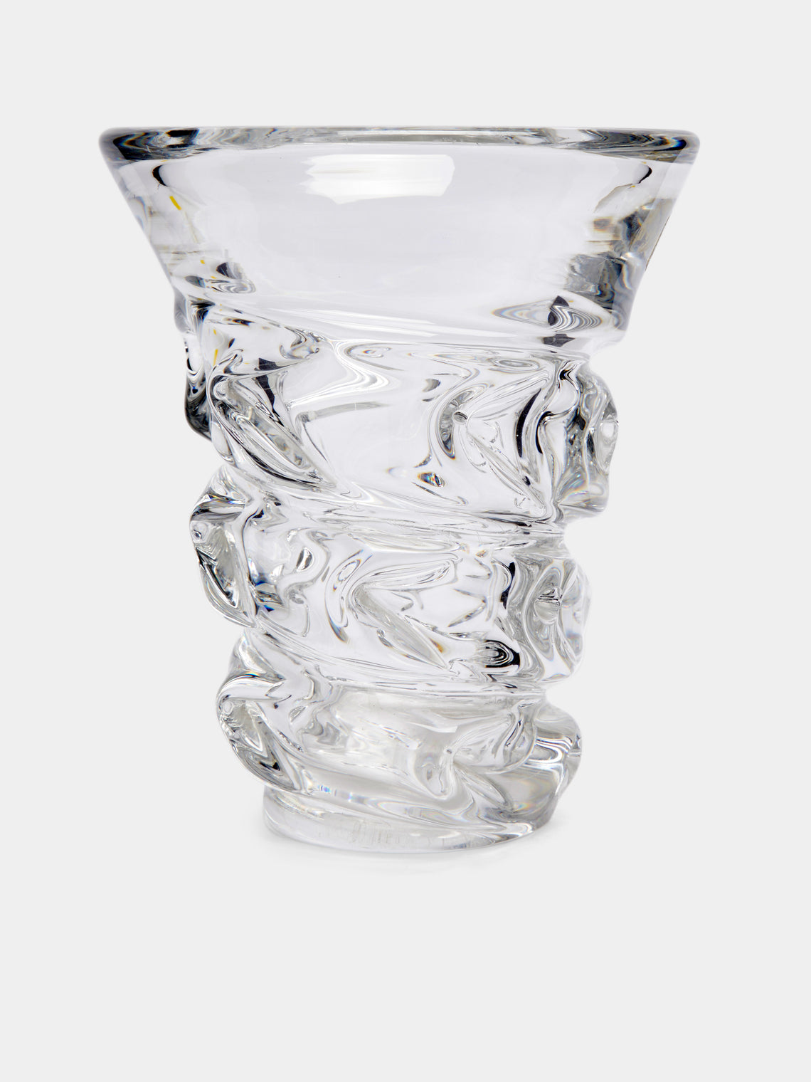 Antique and Vintage - Mid-Century Antonio & Guido Bon for Val Saint Lambert Crystal Vase - Clear - ABASK