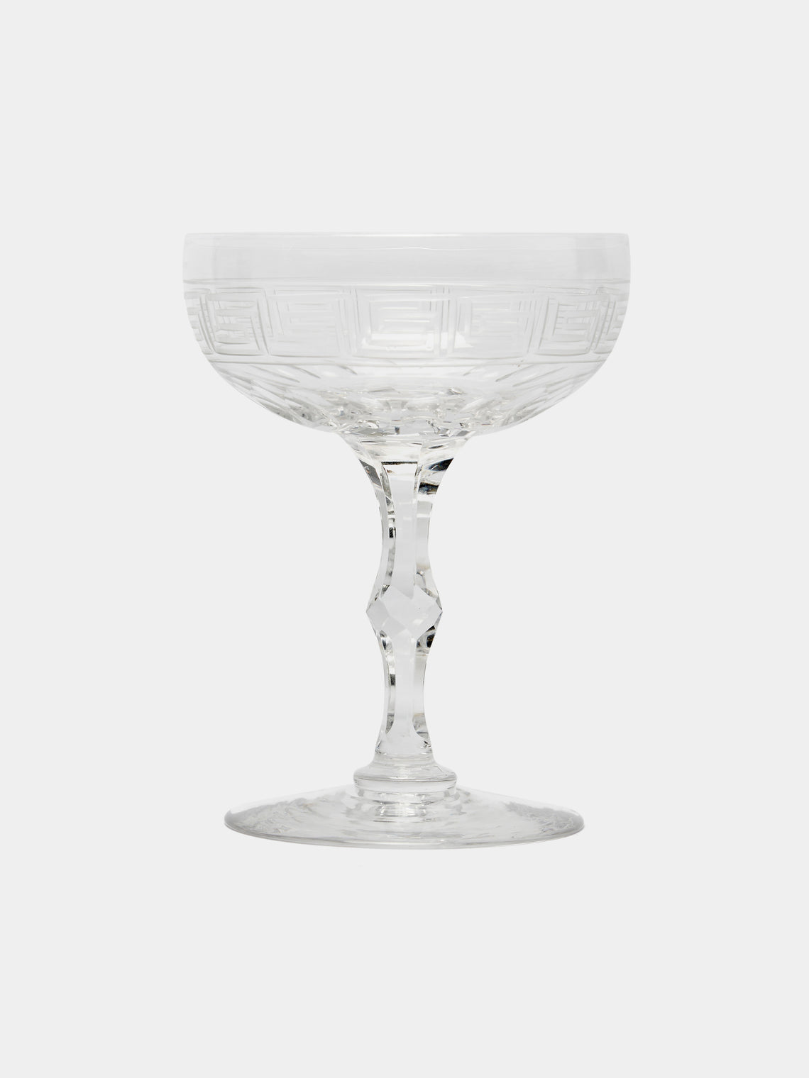Antique and Vintage - 19th Century Crystal Cut Champagne Coupe (Set of 18) - Clear - ABASK - 