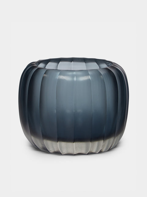 Micheluzzi Glass - Pozzo Oceano Hand-Blown Murano Glass Vase - Blue - ABASK - 