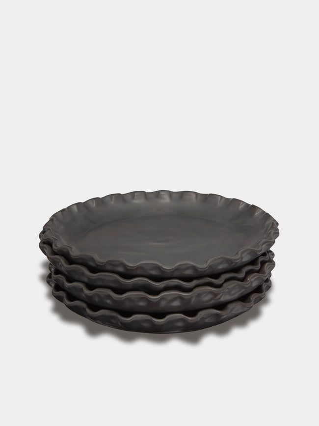 Perla Valtierra - Hand-Glazed Ceramic Dinner Plates (Set of 4) -  - ABASK