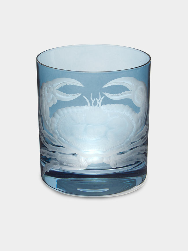 Artel - Crab Hand-Engraved Crystal Double Old Fashioned Glass -  - ABASK - 