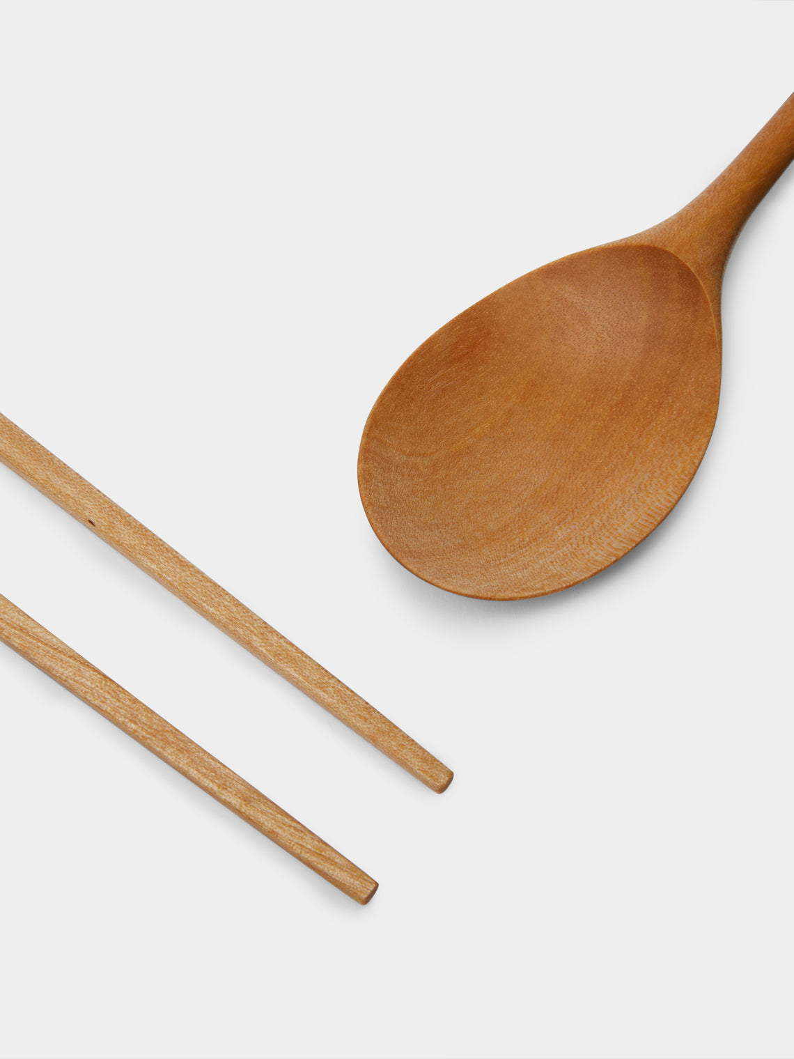 Jaejin Choi - Hand-Carved Birch Spoon and Chopsticks Set -  - ABASK