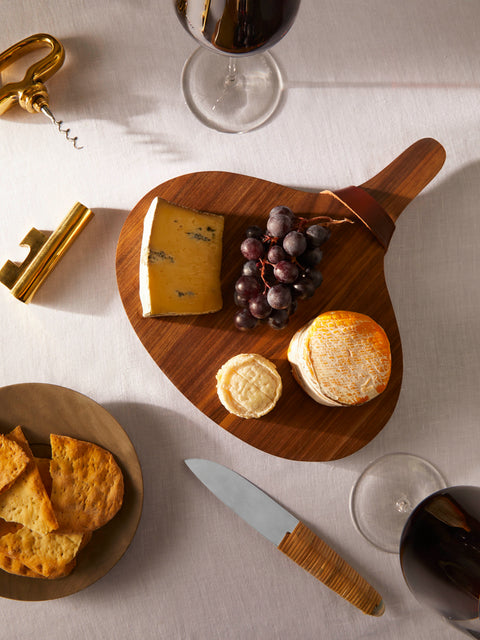 Carl Auböck - Walnut Cheese Board with Knife - Brown - ABASK