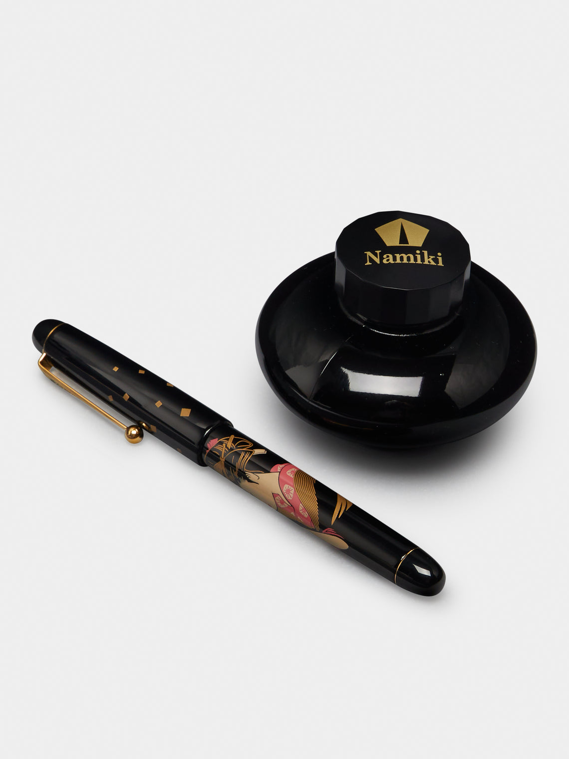 Namiki - Okita 'Geisha and Art of Tea' Urushi Fountain Pen - Black - ABASK