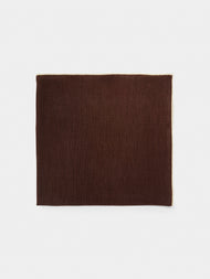 Madre Linen - Hand-Dyed Linen Contrast-Edge Napkins (Set of 4) -  - ABASK - 