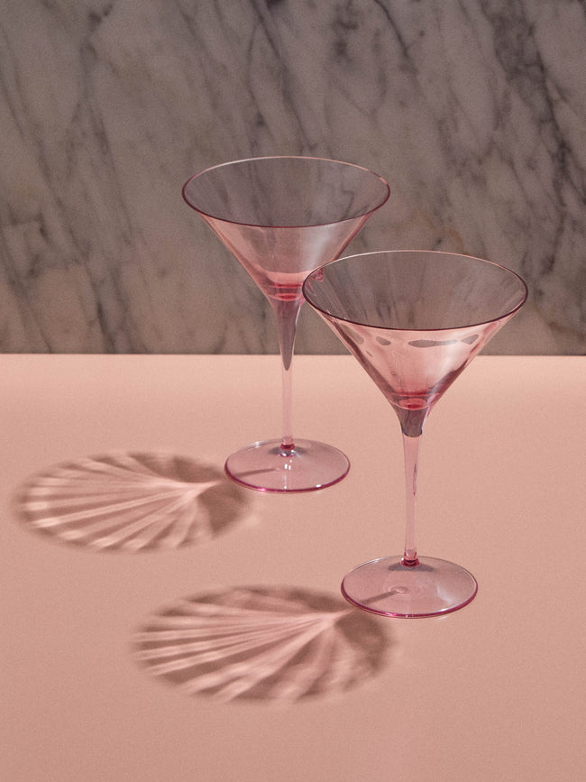 Moser - Optic Hand-Blown Crystal Martini Glasses (Set of 2) -  - ABASK