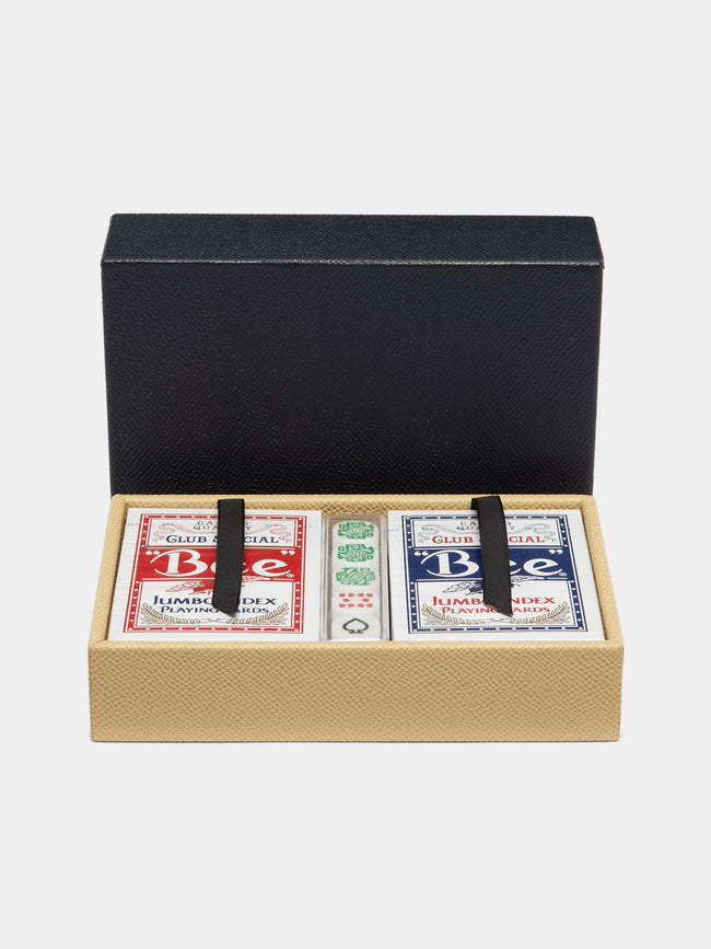Geoffrey Parker - Leather Matchbox Twin Deck with Dice -  - ABASK - 