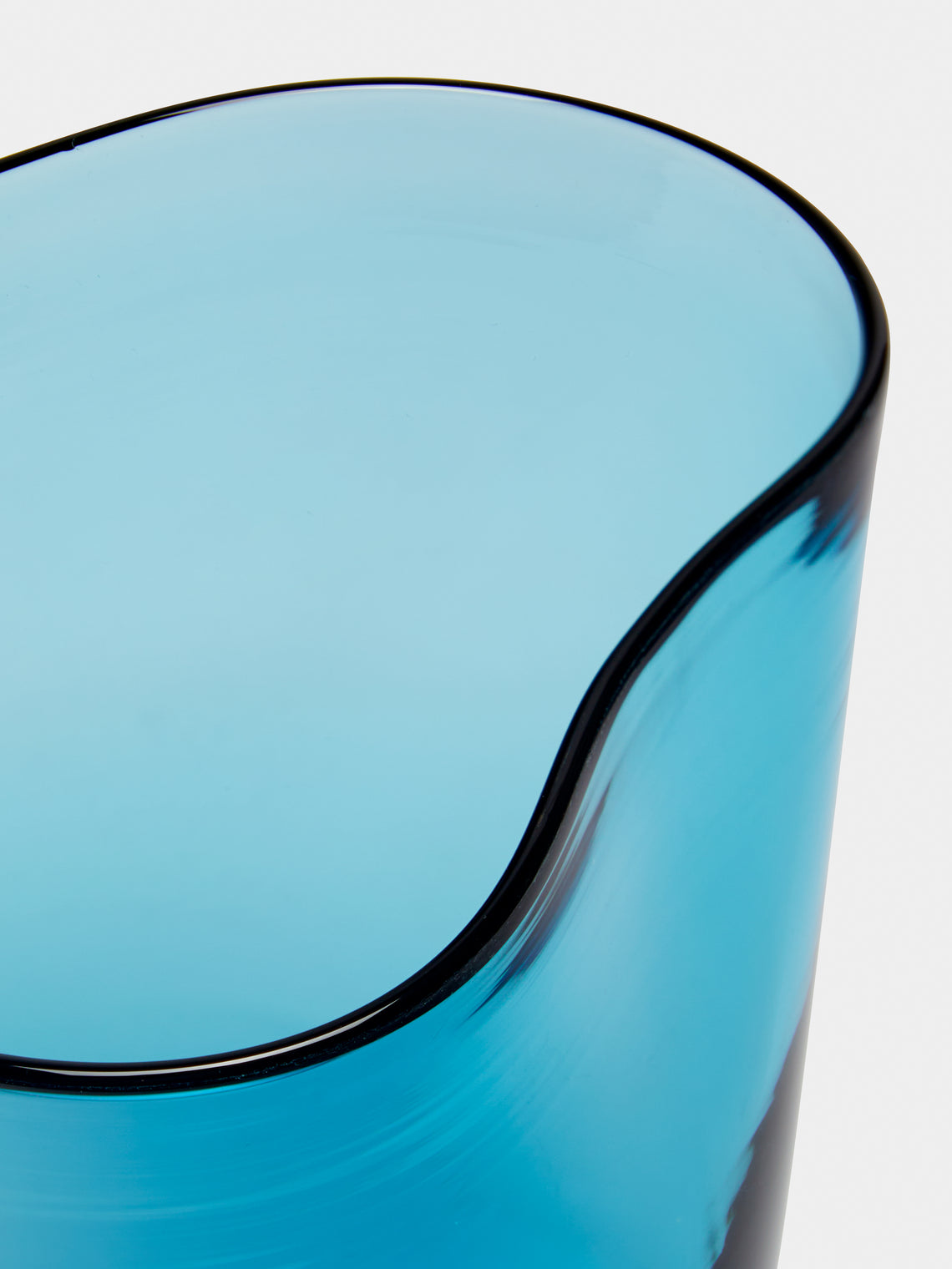 Micheluzzi Glass - Mosso Acqua Hand-Blown Murano Glass Tumbler - Teal - ABASK