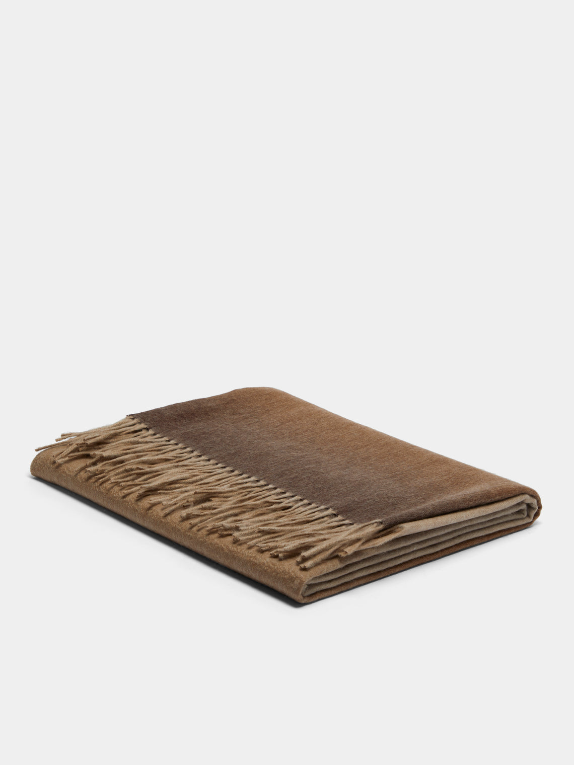 Begg x Co - Ombre Cashmere Blanket - Brown - ABASK