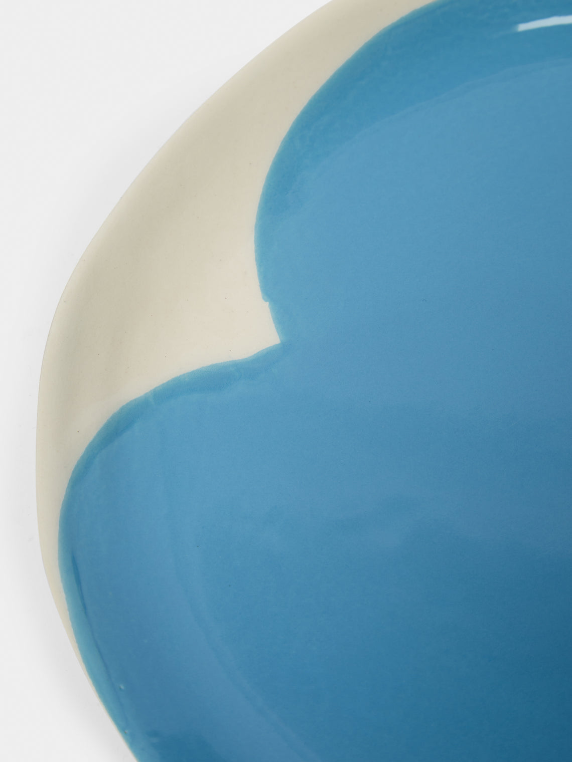 Pottery & Poetry - Hand-Glazed Porcelain Side Plates (Set of 4) - Light Blue - ABASK