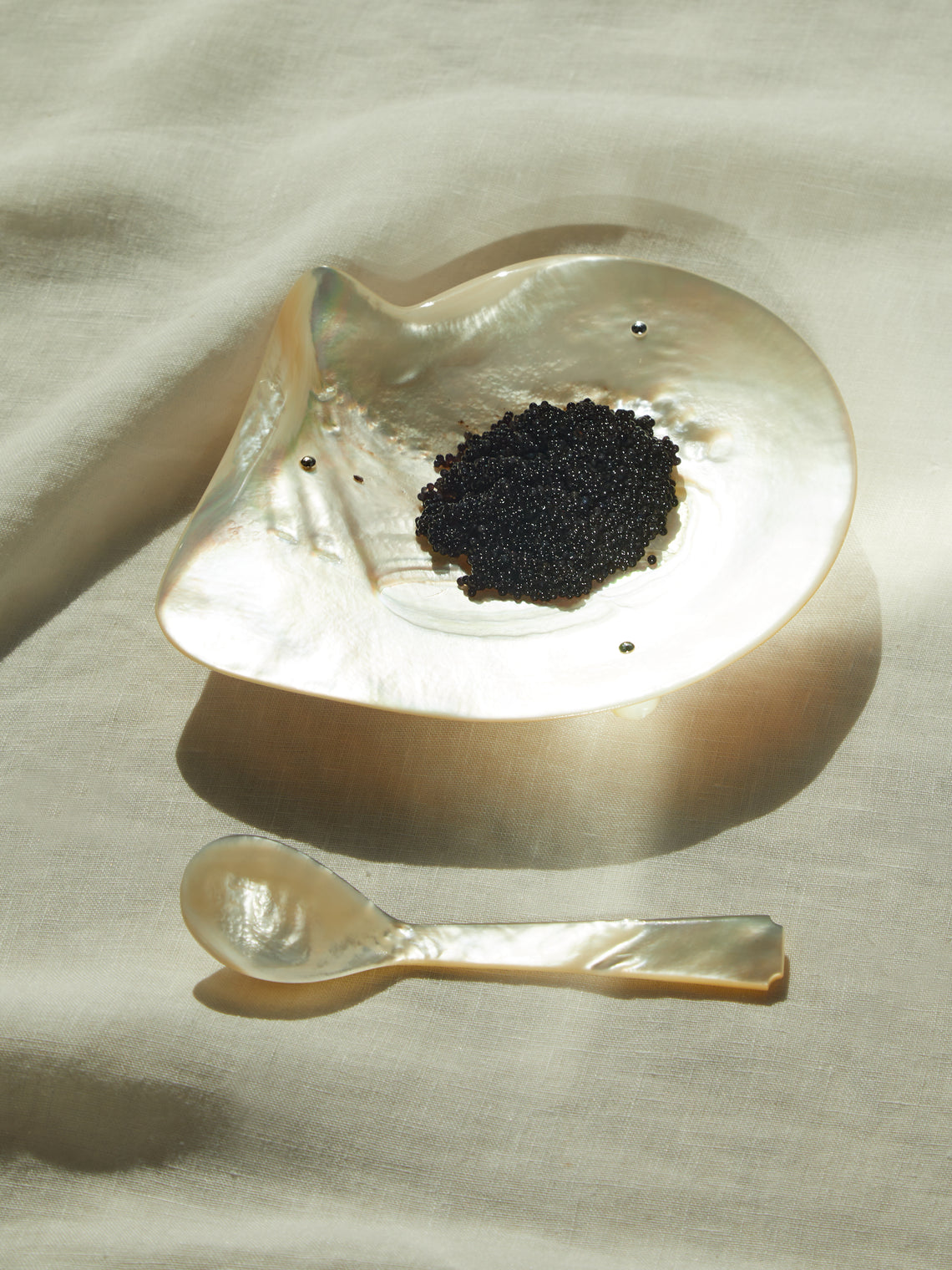 Lorenzi Milano - Mother of Pearl Large Caviar Set - Cream - ABASK
