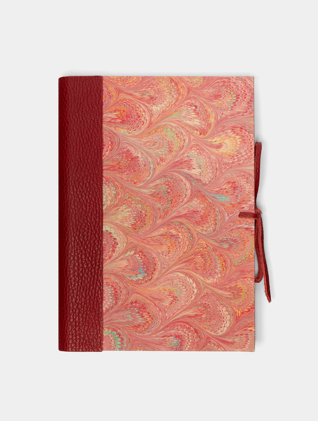 Giannini Firenze - Hand-Marbled Leather Bound Notebook -  - ABASK - 