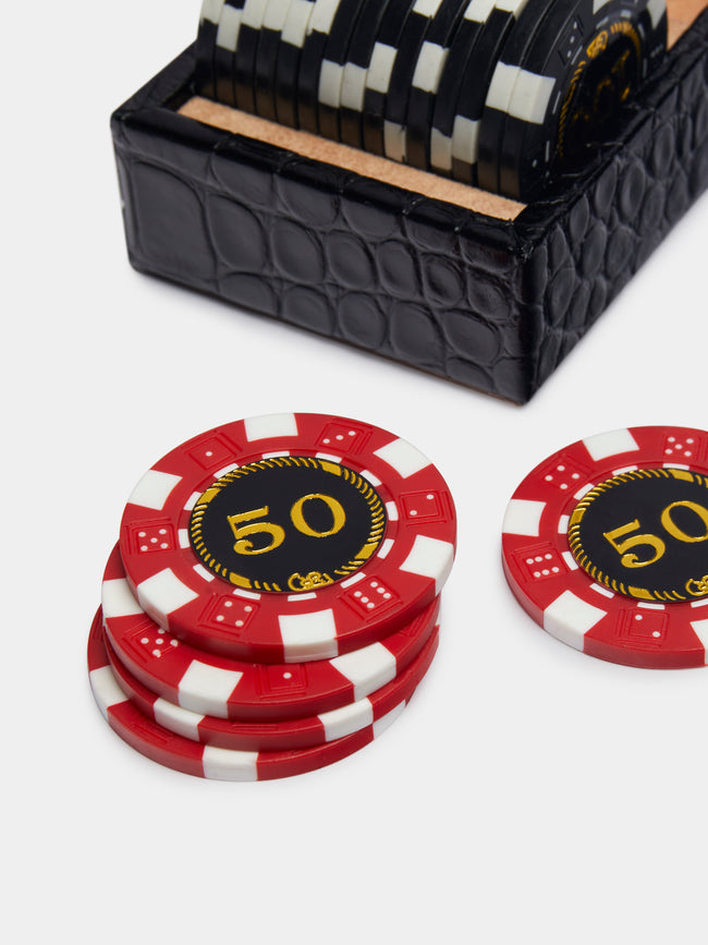 Renzo Romagnoli - Leather Texas Poker Set -  - ABASK