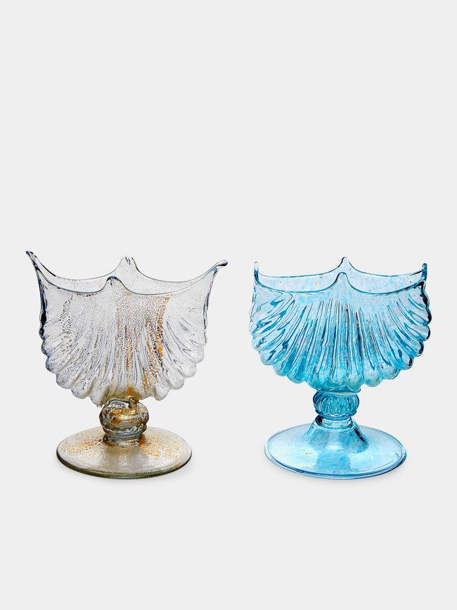 Antique and Vintage - 1950s Salviati & Co Murano Glass Compotes (Set of 2) -  - ABASK - 