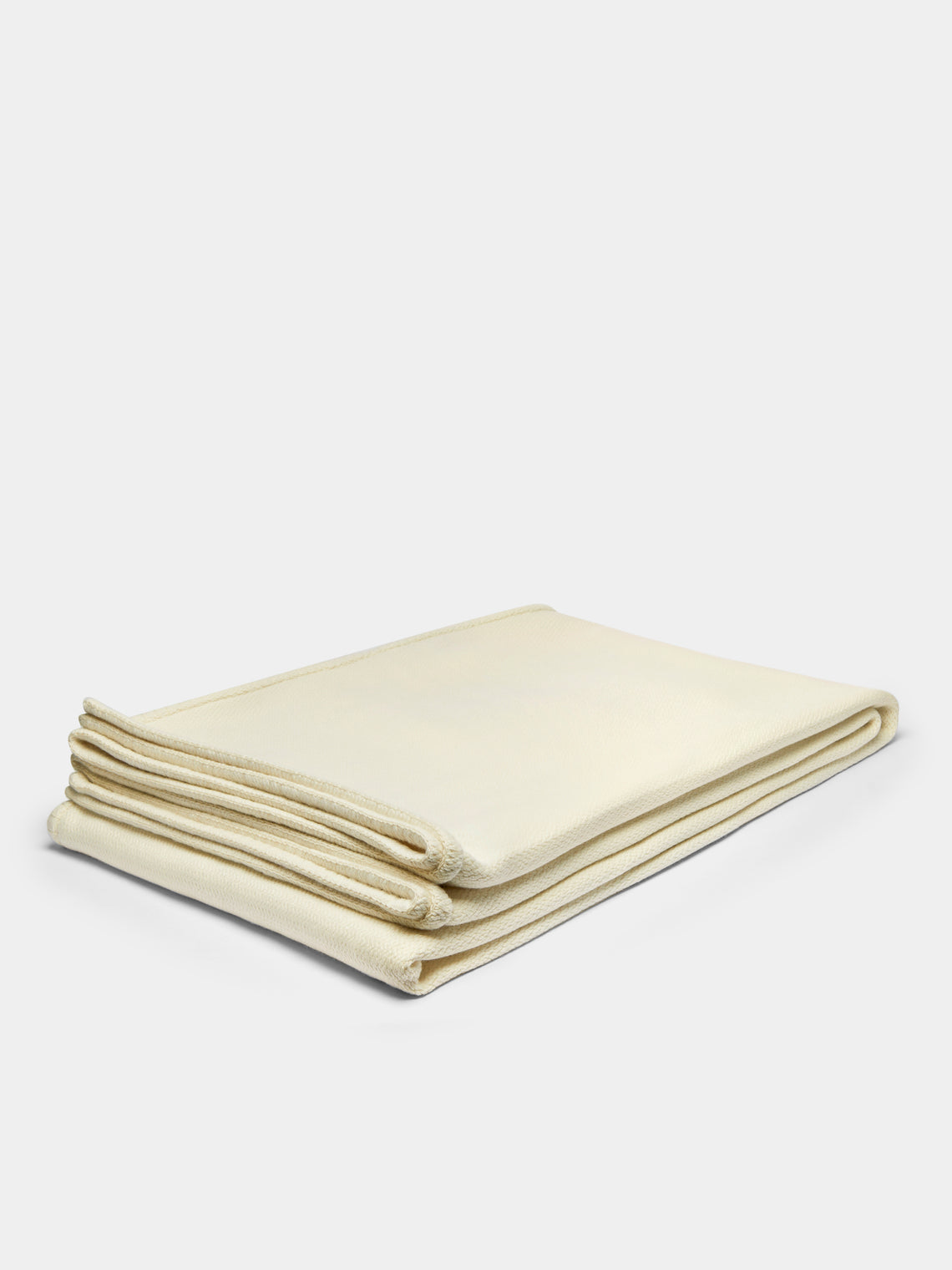 Rose Uniacke - Hand-Dyed Cashmere Large Blanket - Cream - ABASK
