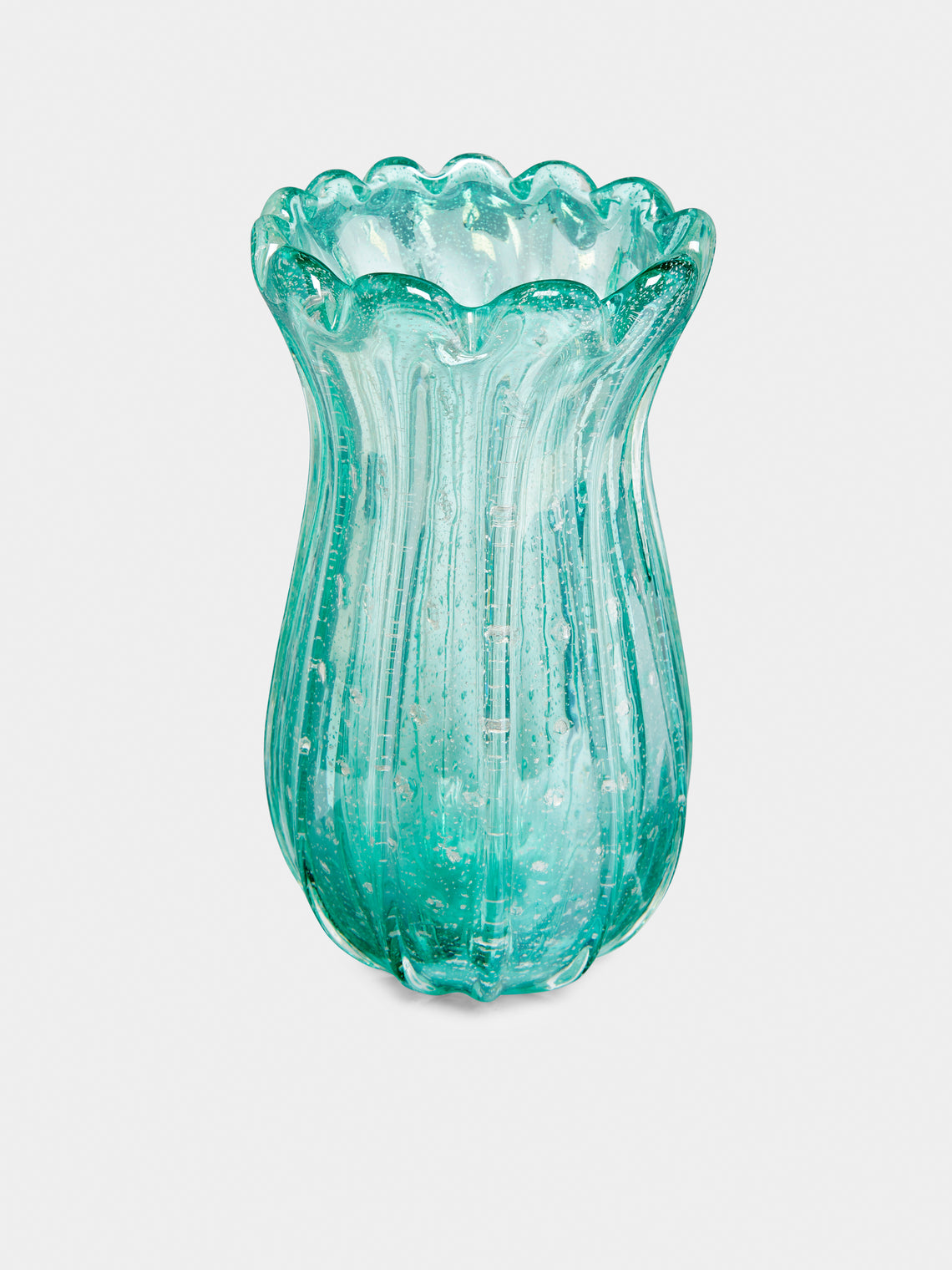 Antique and Vintage - 1950s Salviati & Co Murano Glass Vase - Blue - ABASK - 