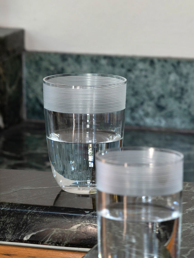 Carlo Moretti - Fili Molati Hand-Blown Murano Water Glass -  - ABASK