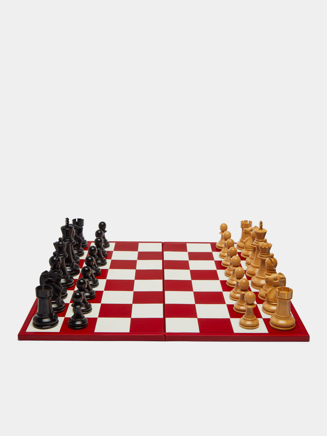 Asprey - Hanover Saddle Hide Chess Set -  - ABASK - 