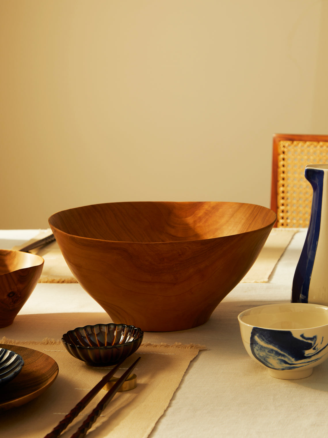 Antonis Cardew - Hand-Turned Oak Large Bowl - Brown - ABASK