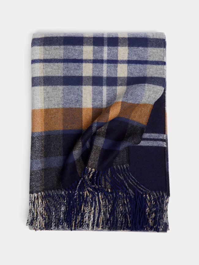 Johnstons of Elgin - Double-Faced Wool Check Blanket -  - ABASK - 