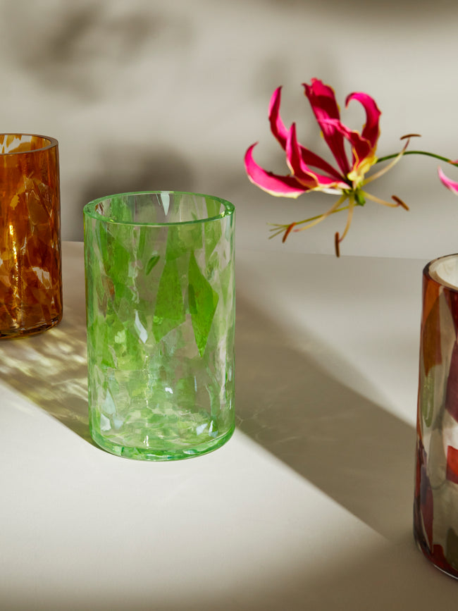 Stories of Italy - Jade Hand-Blown Murano Glass Vase -  - ABASK