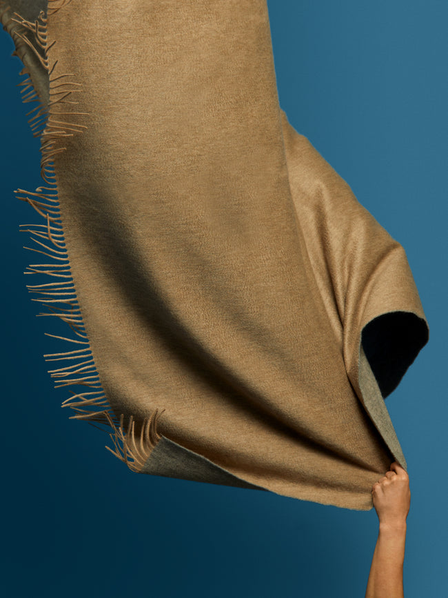 Begg x Co - Arran Cashmere Reversible Blanket -  - ABASK