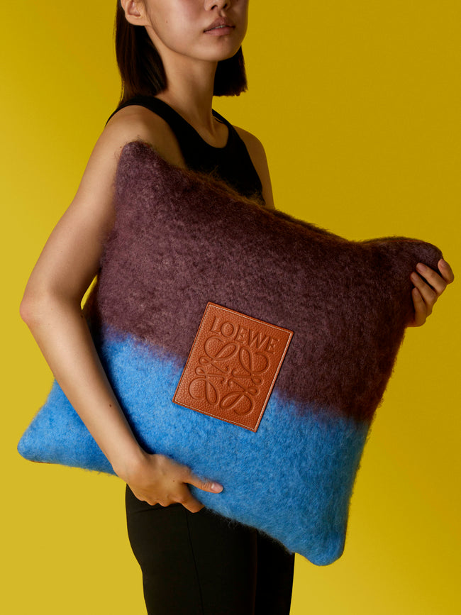 Loewe Home - Mohair Striped Cushion -  - ABASK