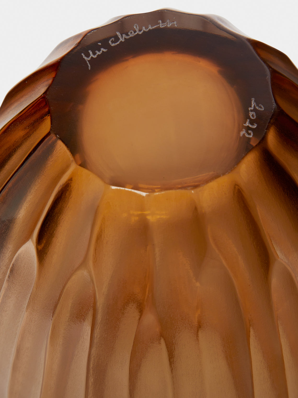 Micheluzzi Glass - Goccia Miele Hand-Blown Murano Glass Vase - Yellow - ABASK
