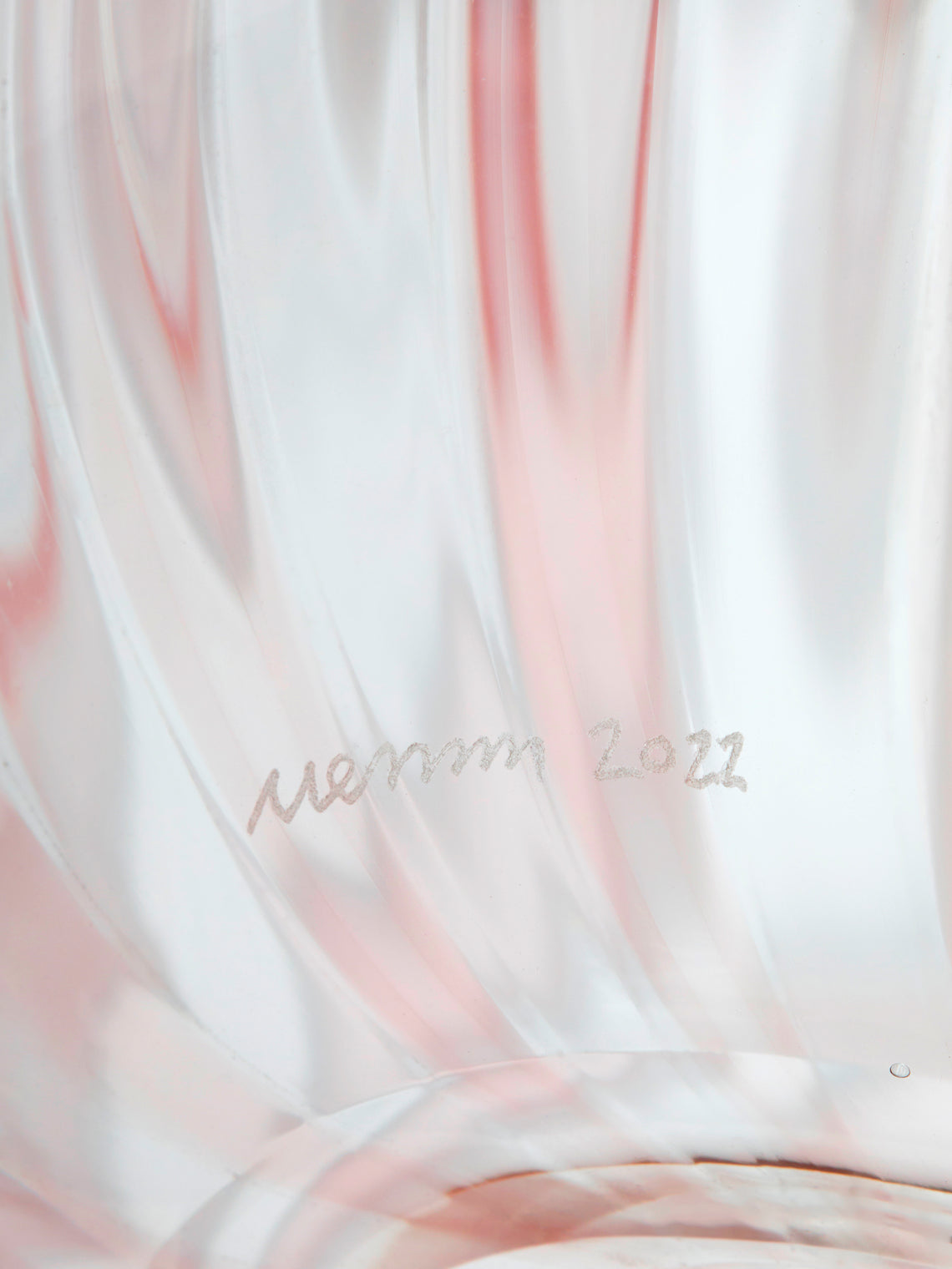 Venini - Fazzoletto a Canne Hand-Blown Murano Glass Medium Vase - Pink - ABASK