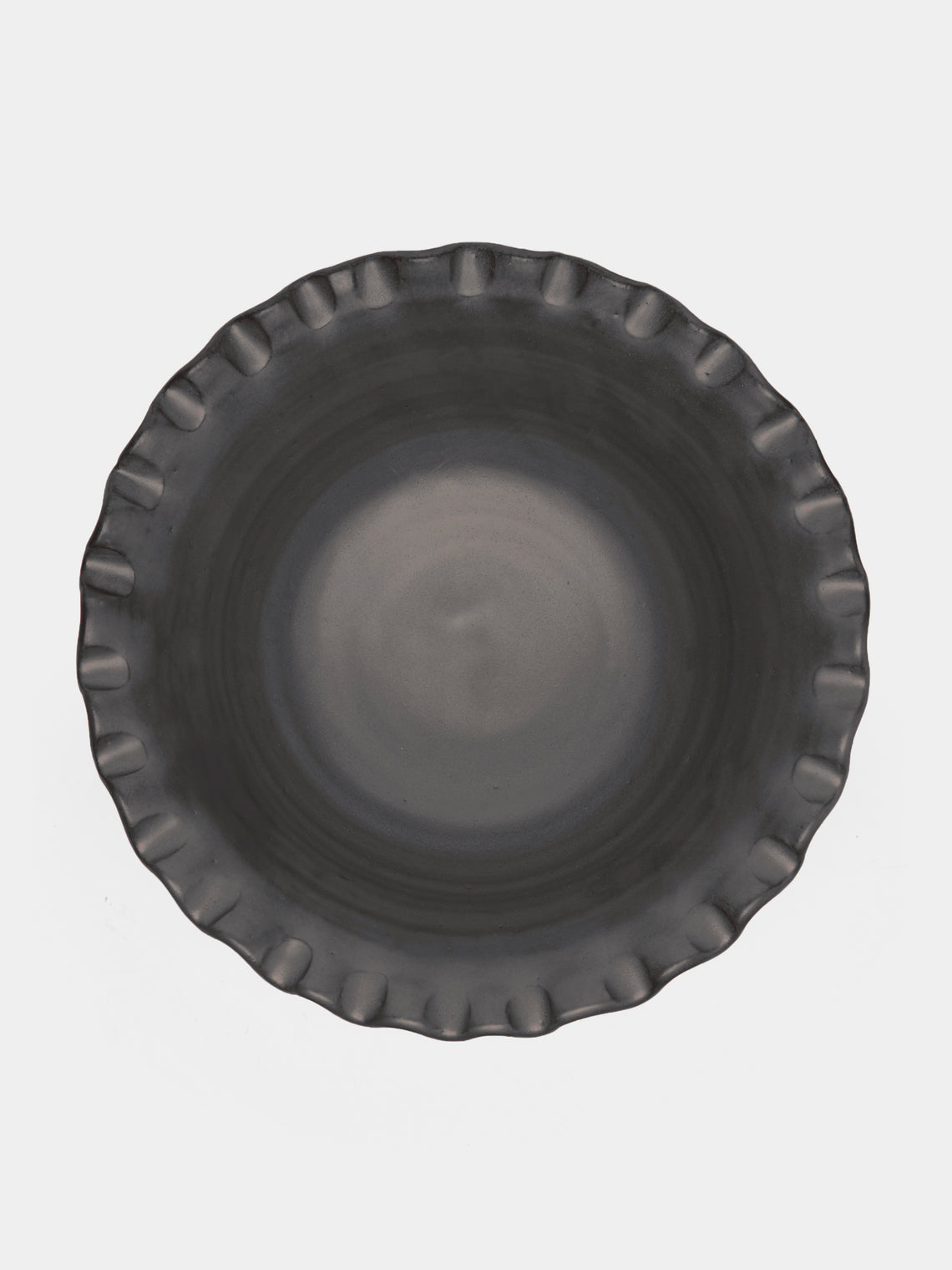 Perla Valtierra - Hand-Glazed Ceramic Large Serving Bowl - Black - ABASK