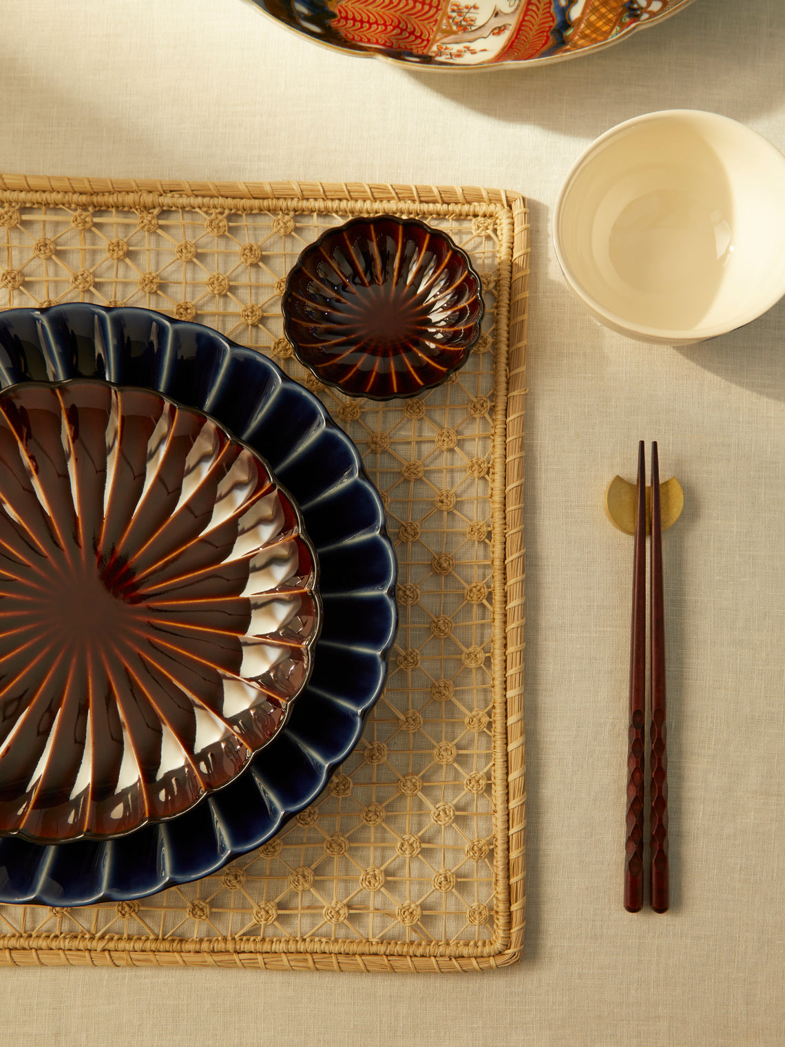 Kaneko Kohyo - Giyaman Urushi Ceramic Dinner Plates (Set of 4) - Blue - ABASK
