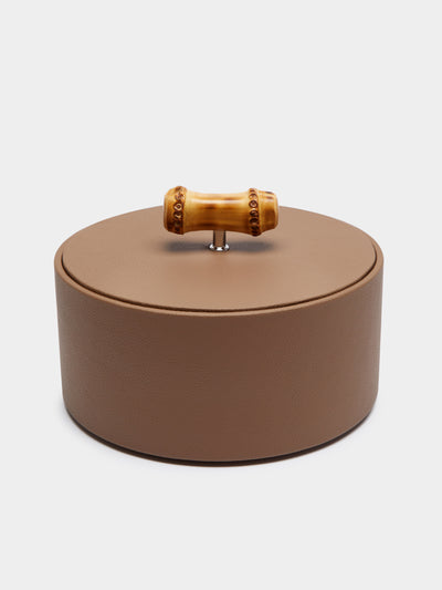 Lorenzi Milano - Bamboo and Leather Tidy -  - ABASK - 