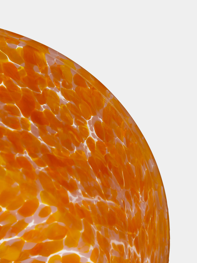 Stories of Italy - Macchia su Macchia Hand-Blown Murano Glass Large Bowl - Orange - ABASK