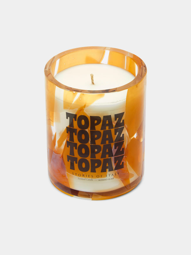 Stories of Italy - Topaz Hand-Blown Murano Glass Scented Candle -  - ABASK - 