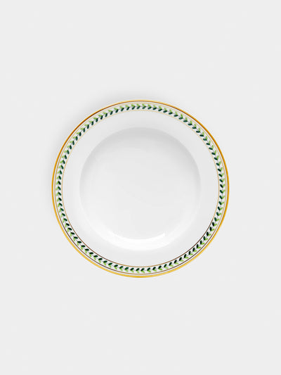 Augarten - Leafed Edge Hand-Painted Porcelain Dessert Plate -  - ABASK - 