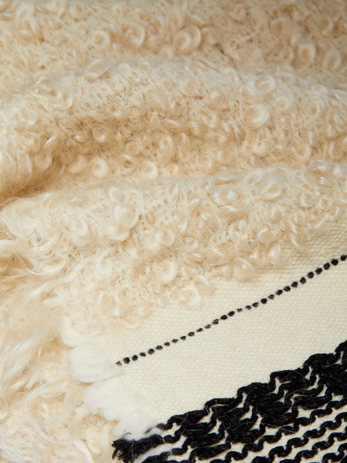 The House of Lyria - Palazzo Hand-Dyed Wool Throw - Cream - ABASK