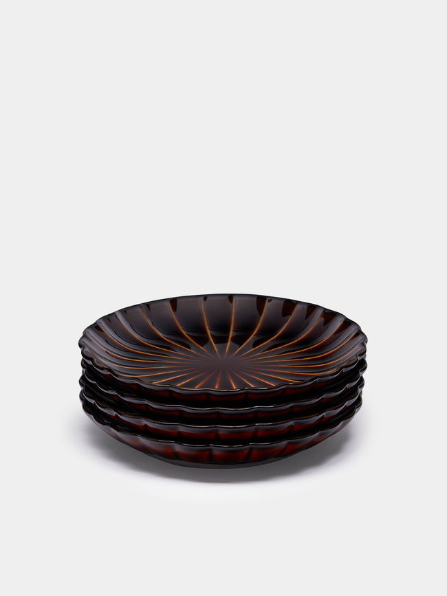 Kaneko Kohyo - Giyaman Urushi Ceramic Saucers (Set of 4) -  - ABASK