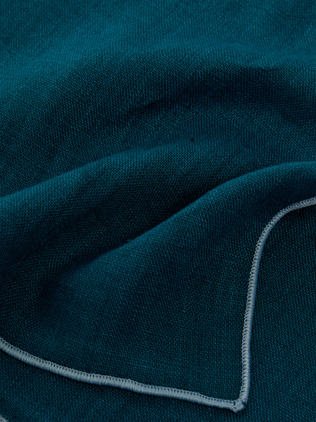 Madre Linen - Hand-Dyed Linen Contrast-Edge Napkins (Set of 4) -  - ABASK