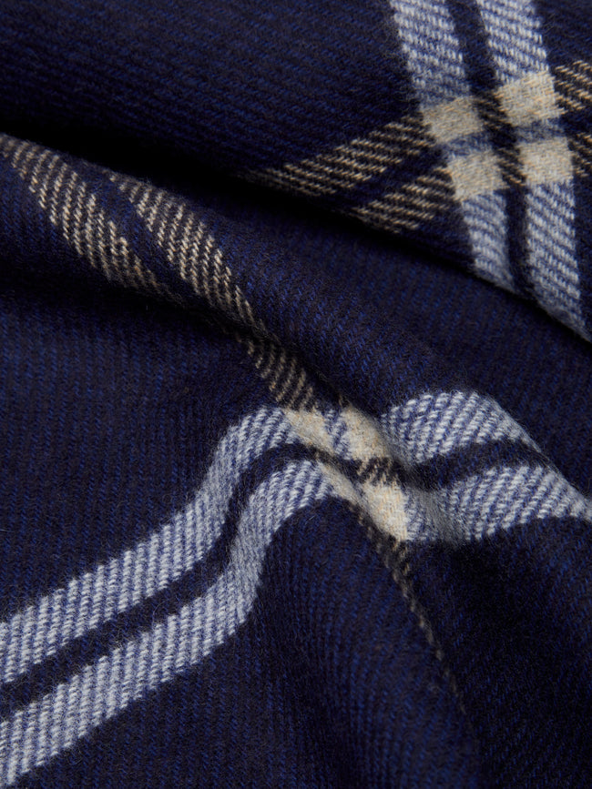 Johnstons of Elgin - Double-Faced Wool Check Blanket -  - ABASK