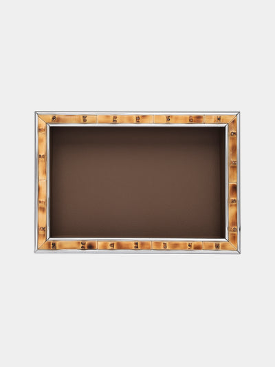 Lorenzi Milano - Bamboo-Edge Leather Tray -  - ABASK - 