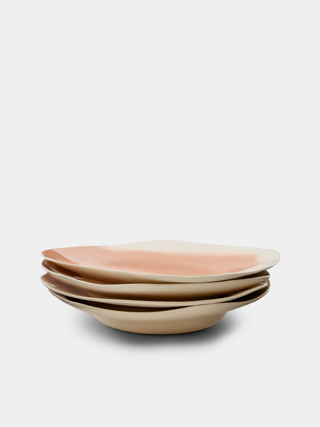 Pottery & Poetry - Hand-Glazed Porcelain Pasta Plates (Set of 4) -  - ABASK
